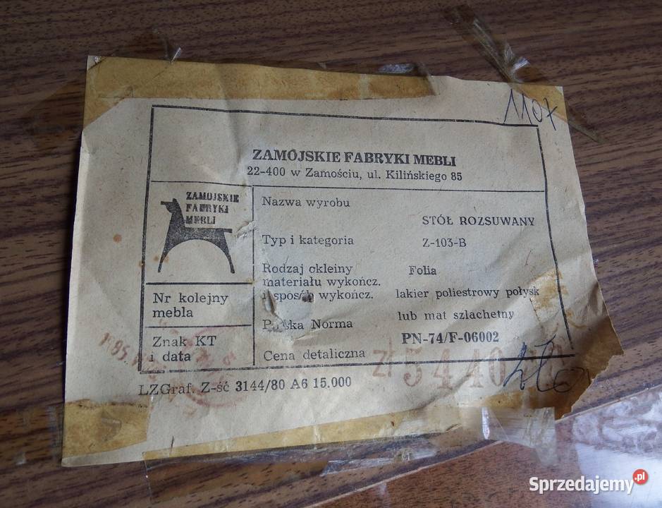 Stół rozsuwany PRL do renowacji Mińsk Mazowiecki