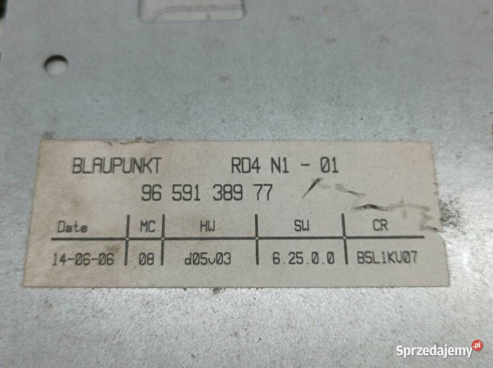 RADIO 9659138977 Peugeot 207 I 20062012 świętokrzyskie