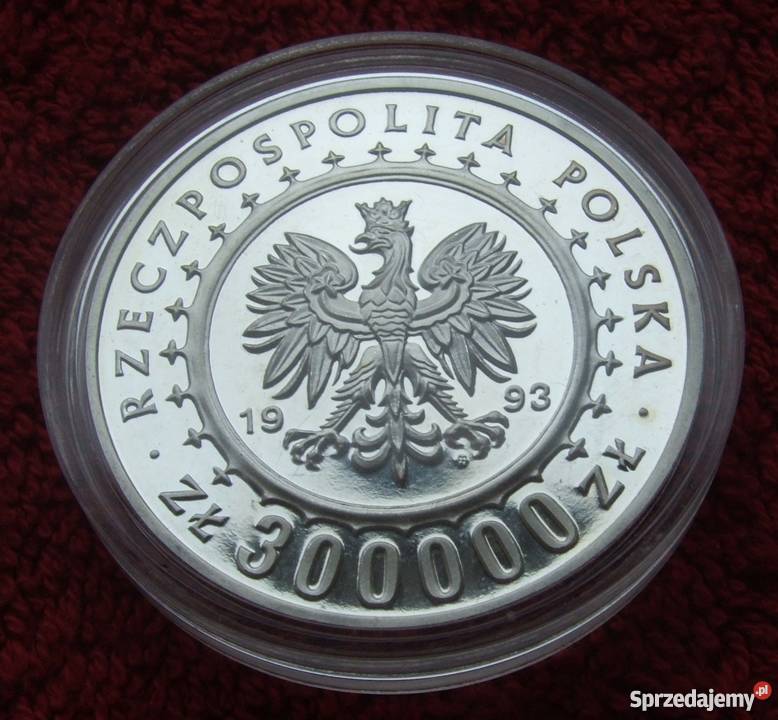 MONETA 300000 ZAMEK W ŁAŃCUCIE 1993 SREB Katowice