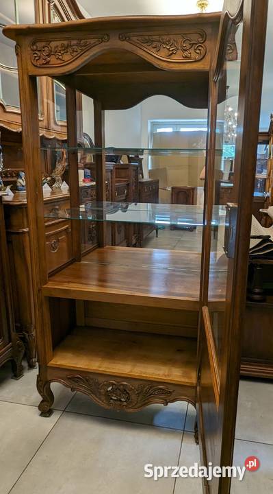 Wspaniała witrynaserwantka ludwikowska ciemny