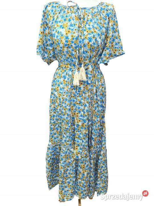 Sukienka lekka elegancka na wakacje urlop Rozmiar 44(XXL) Moda i Styl Wieluń