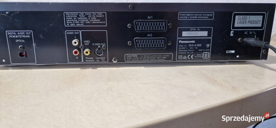 Odtwarzacz CD DVD Panasonic DVDA160 Międzychód