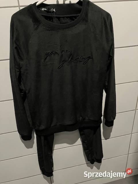 czarna piżama welurowa xs 34 sinsay Inna marka