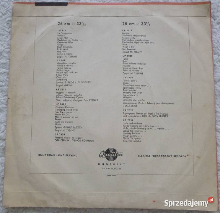 Płyta winylowa EP Węgierska muzyka taneczna 1 płyta