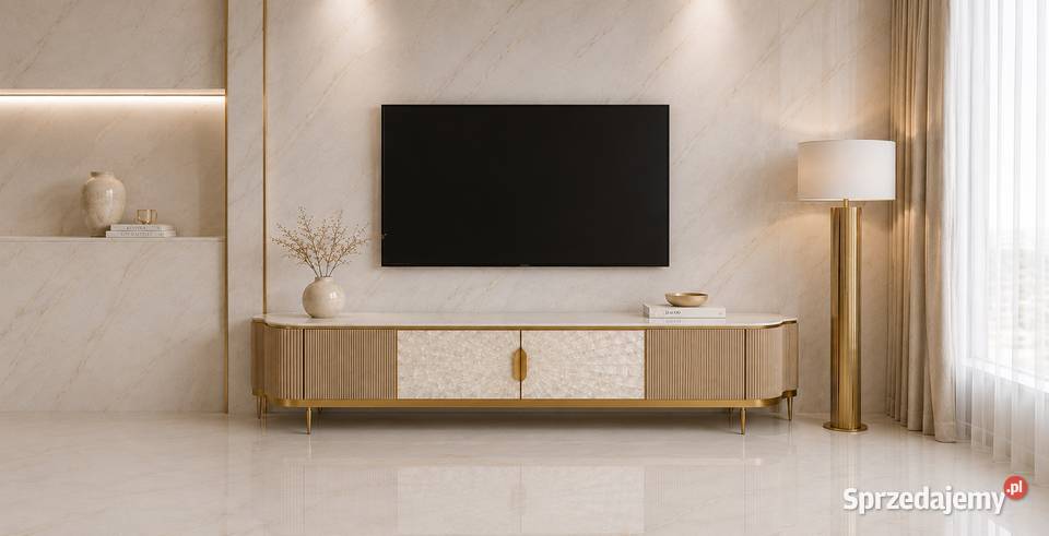 Komoda RTV złota Champion Glamour Premium Golkowice