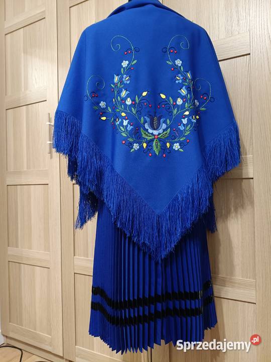 chusta kaszubska chabrowa haft ręczny Dla kobiet Pozostałe Bytów