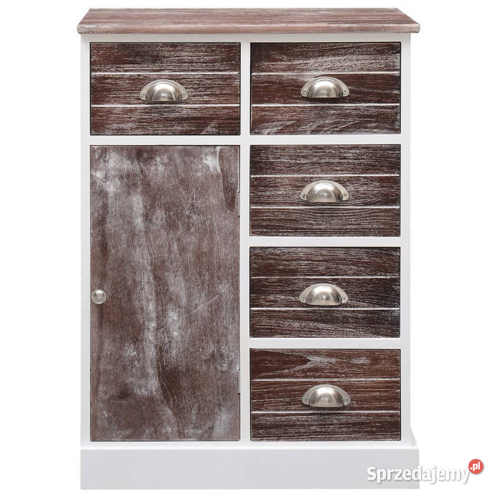 Komoda z 10 szufladami brązowa 113 x 30 x 79 Warszawa