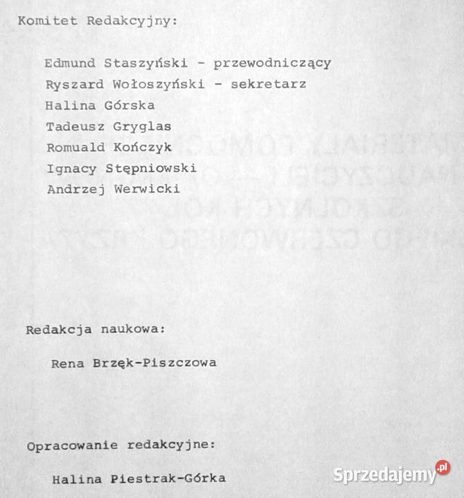 Materiały pomocnicze nauczycieli opiekunów