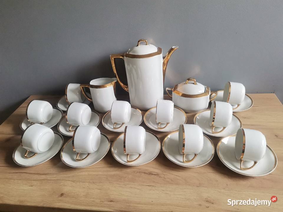 Stary przedwojenny serwis kawowy porcelana