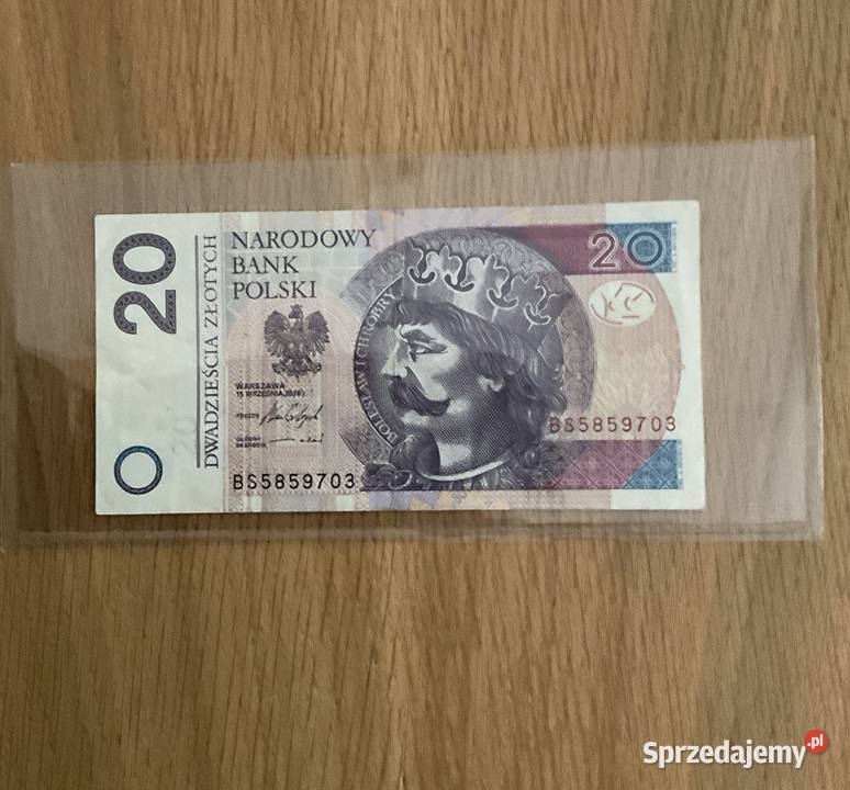 Banknot 20 zl Boleslaw Chrobry 2016 Puławy