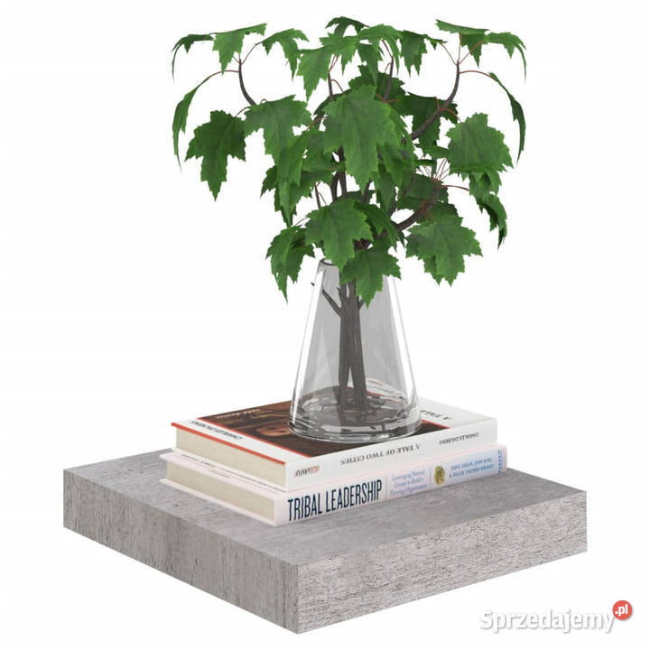 Półki ścienne 4 szarość betonu 23 x 235 x 38 MDF