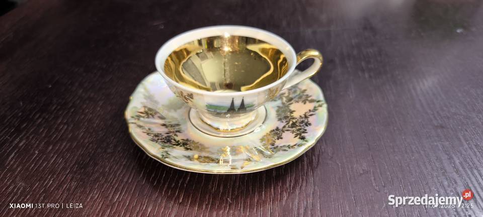 Piękna filiżanka z talerzykiem z firmy Zembsch Filiżanki i spodki Legnica