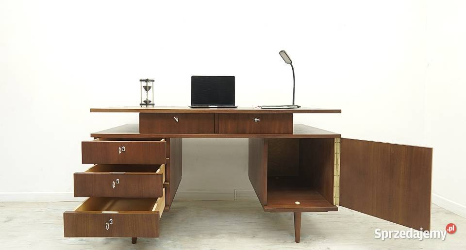Zabytkowe biurko PRL profesjonalnej renowacji Jerka