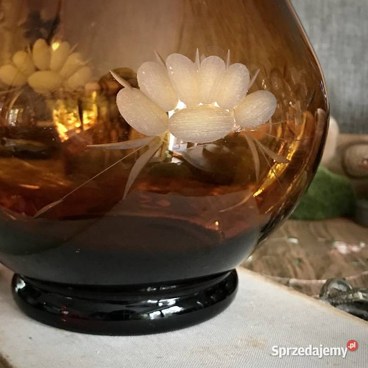 Duży dzban szkło bursztynowe poj 2 l Myszków