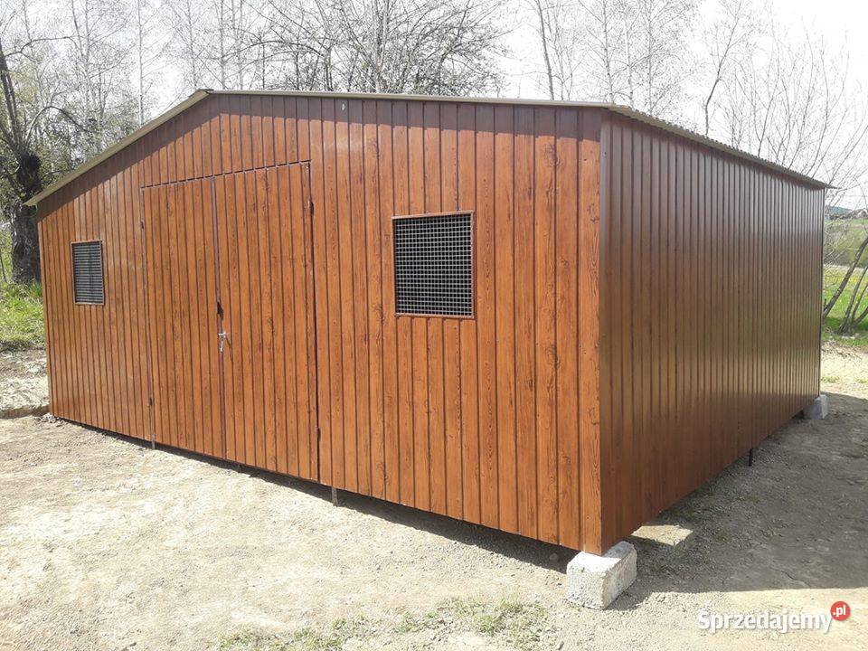 B65 Garaż Blaszany Drewnopodobny Złoty Dąb 212zł/m2
