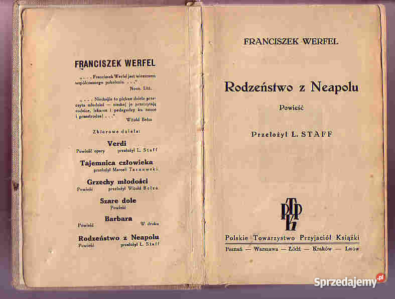 1423 RODZEŃSTWO Z NEAPOLU FRANCISZEK WERFELD OKO Czyrna