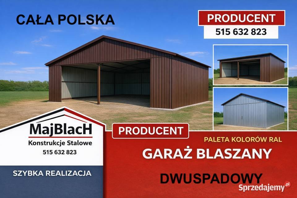 Brązowy Garaż Blaszany Blaszak Schowek Hala Bolesławiec sprzedam