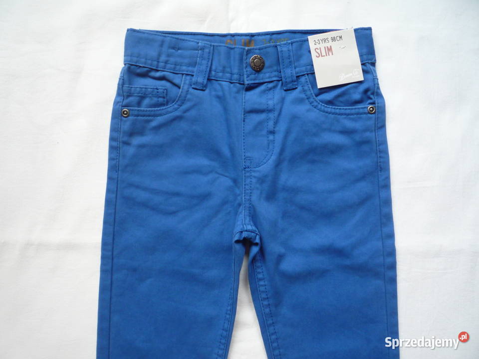 NOWE Spodnie r 98 Slim Niebieskie Denim Bawełna zachodniopomorskie Szczecin sprzedam