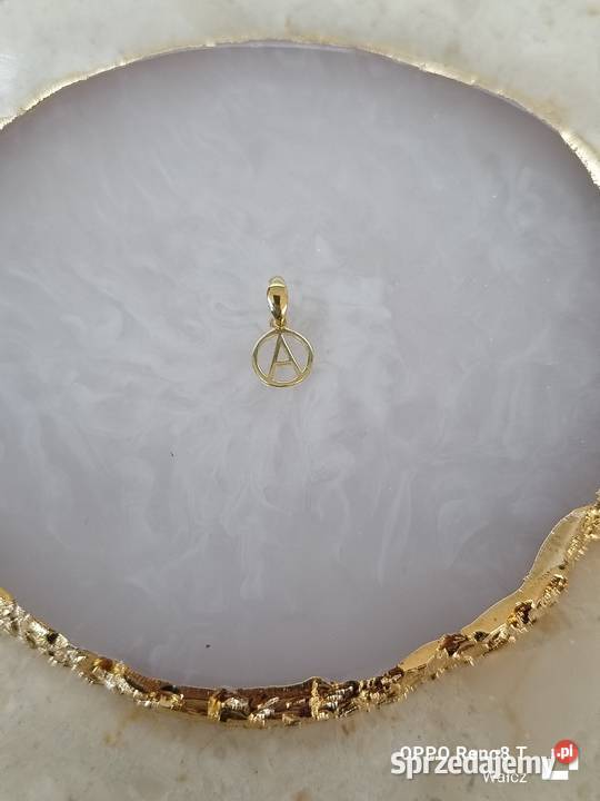 Złota Nowa zawieszka z literą A wys9mmpr333 Wałcz sprzedam