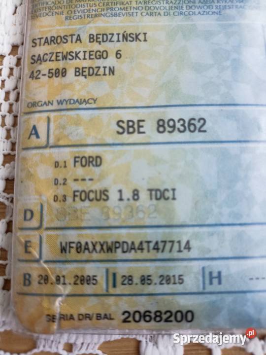 Ford Fokus 18 TDCI nieuszkodzony śląskie Czeladź sprzedam