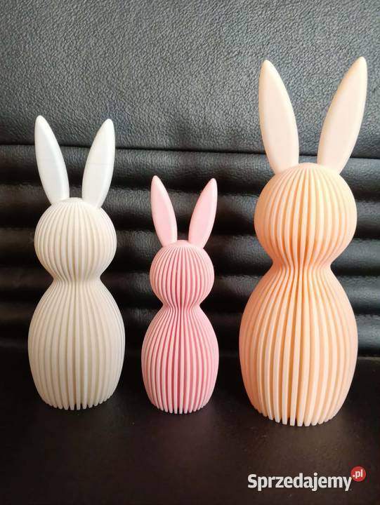 Zające wielkanocne 3 biały