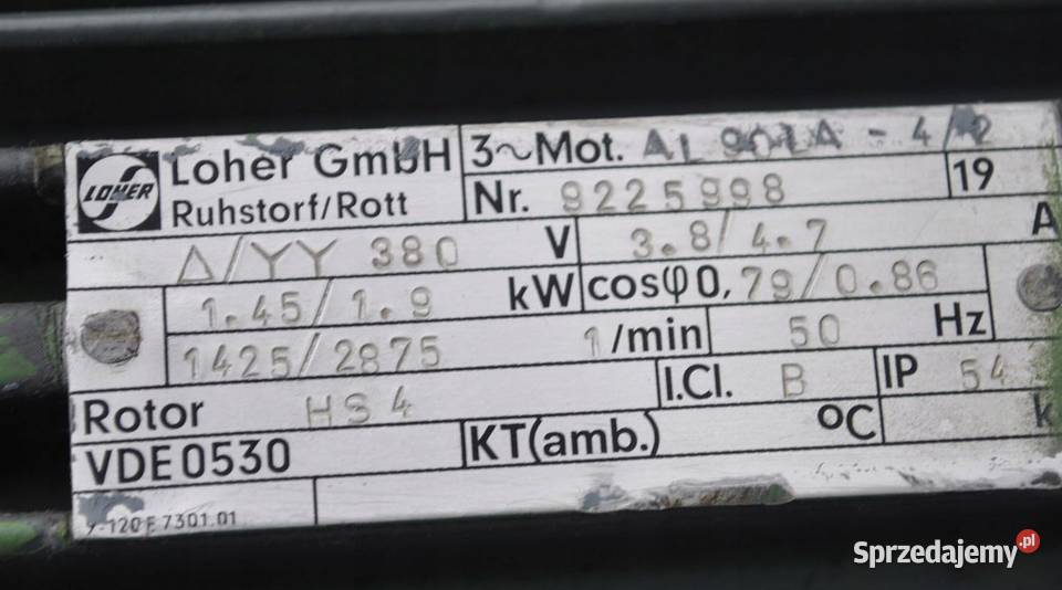 Motoreduktor dwubiegowy 14519kw z regulacją