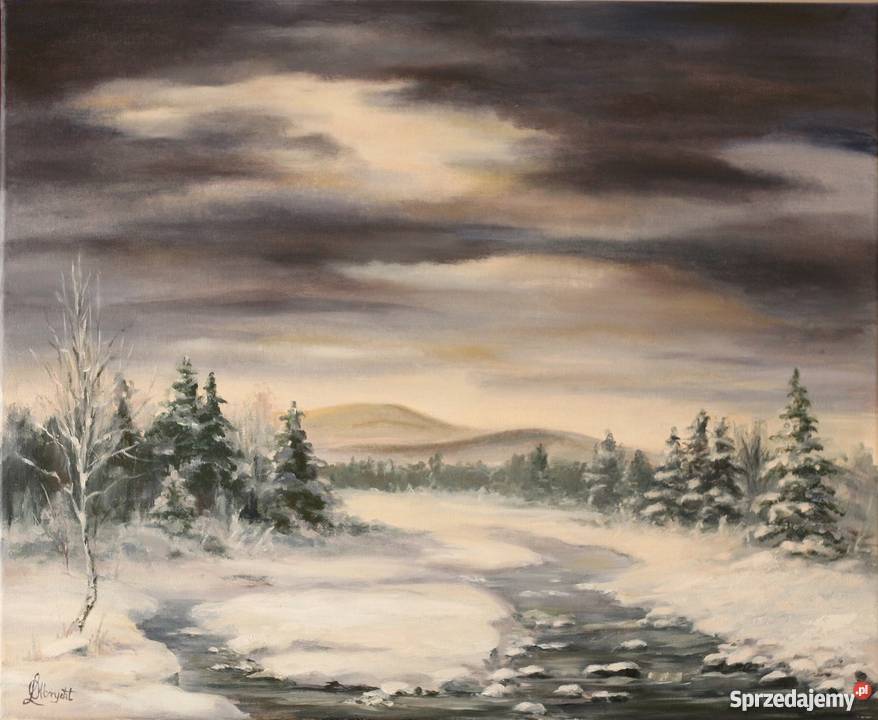 Kwiaty Żółte tulipany obraz olejny 50X60