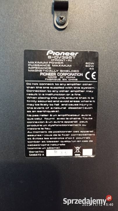 Głośniki kina domowego PINEER Słuchawki i głośniki