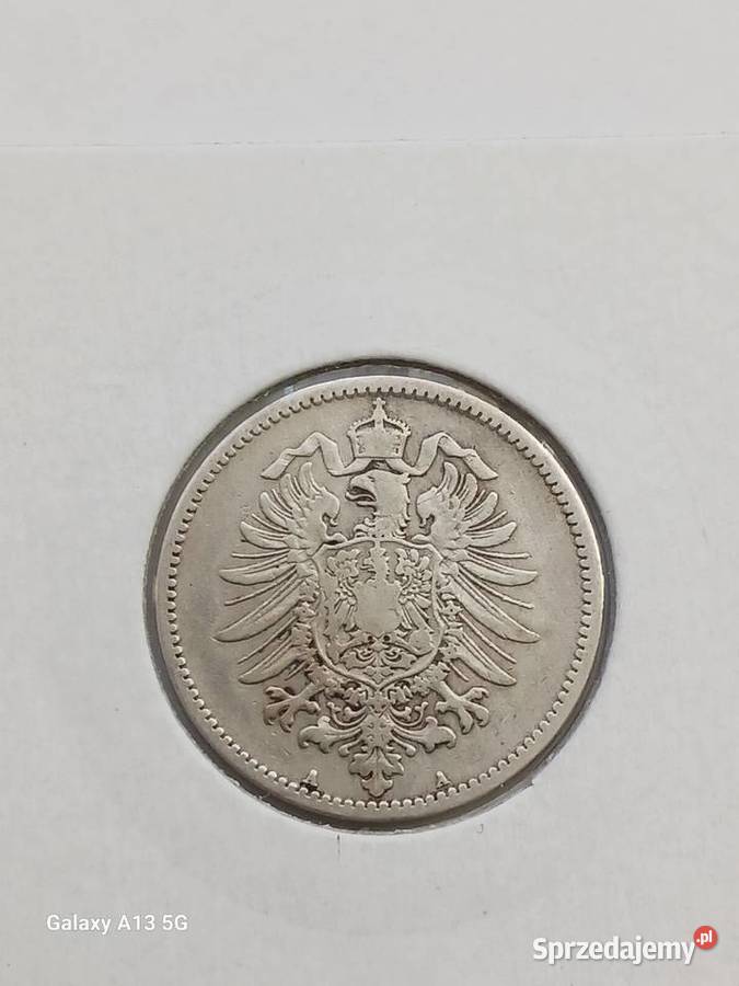 1 Marka Prusy 1881 r 1 mennica A Konin sprzedam