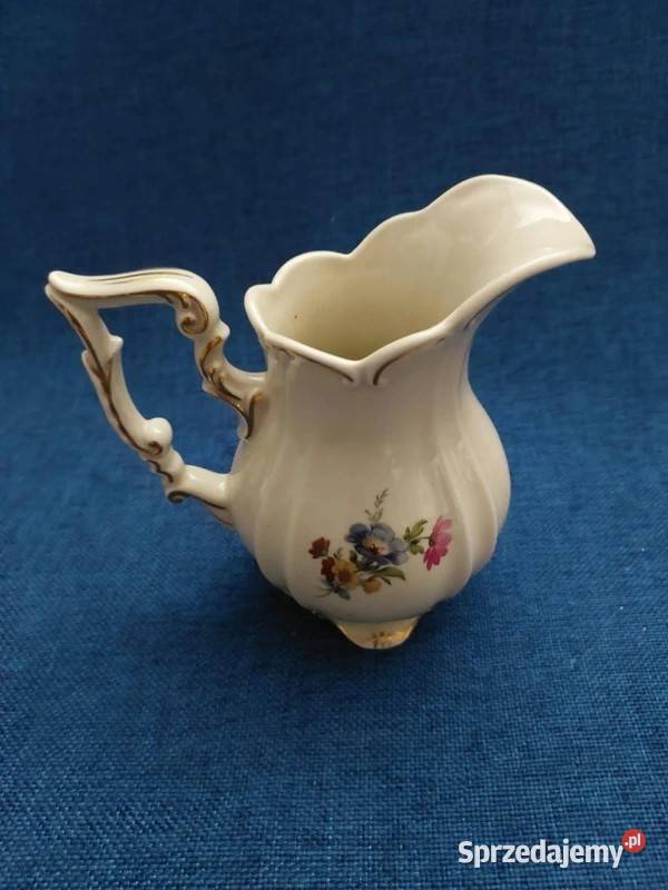 Porcelanowy garnitur do kawy dzbanek mlecznik Skwierzyna