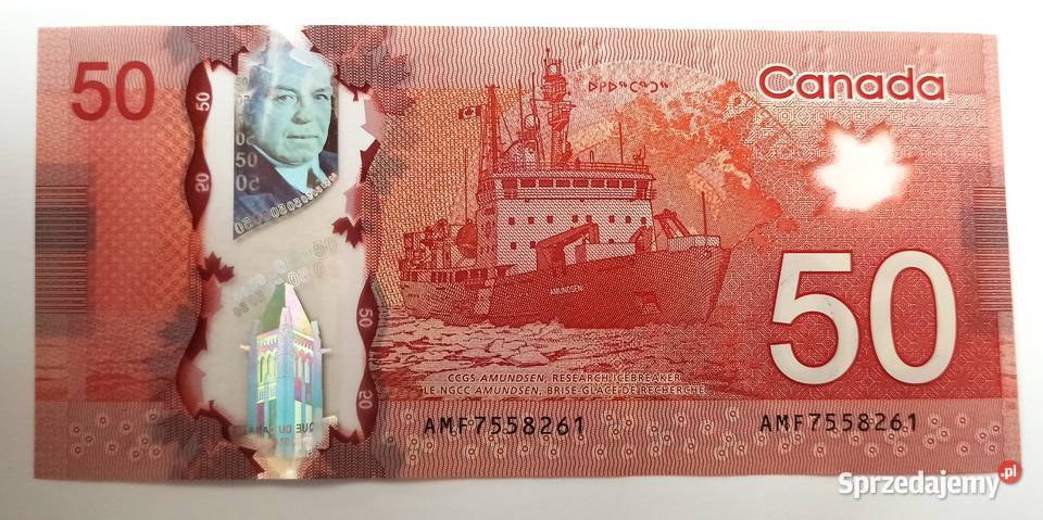 50 2012 r Kanada banknot polimerowy dolnośląskie Wrocław