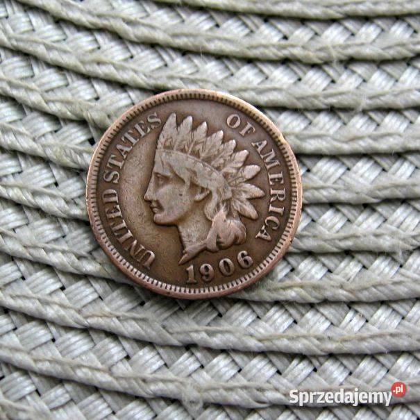 USA 1 Cent 1906r Głowa Indianina Kalisz