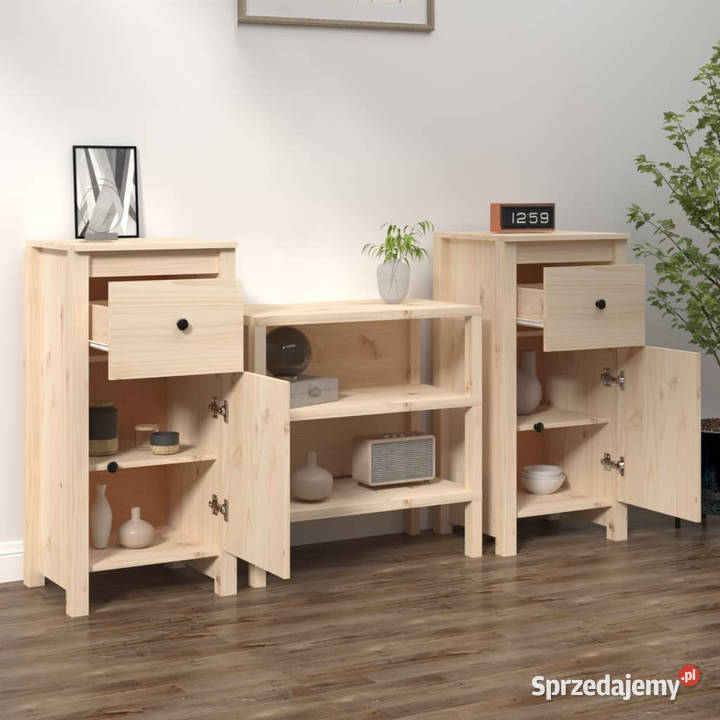 Szafki 2 40x35x80 lite drewno sosnowe WM813755 Dom i Ogród