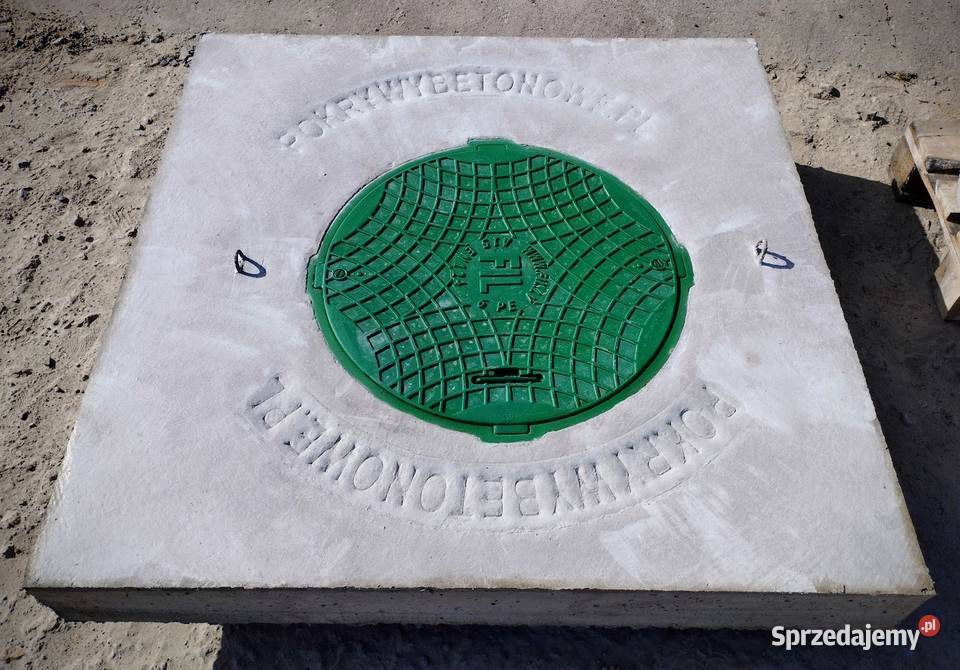 Pokrywa betonowa 120x120x15 właz 60 15 tony świętokrzyskie Parszów