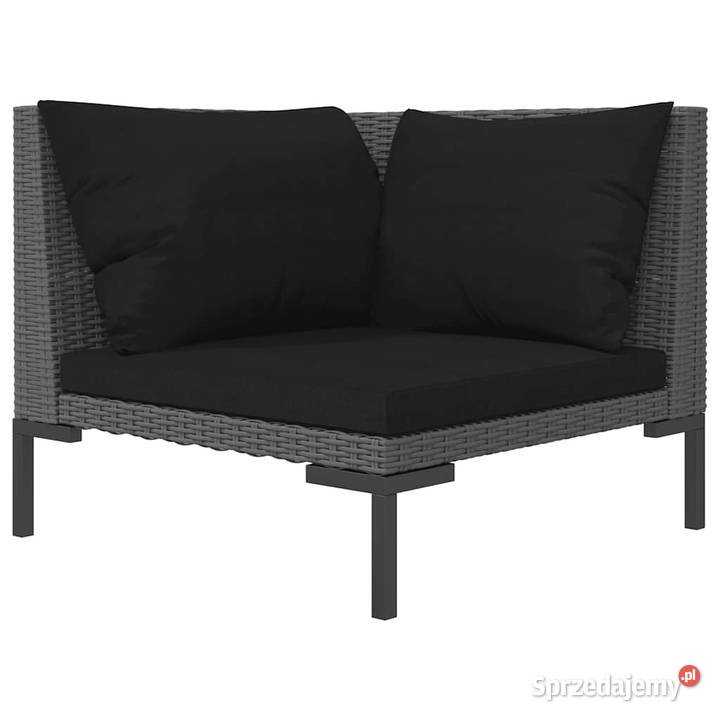 Sofa ogrodowa z poduszkami zaokrąglony rattan Warszawa