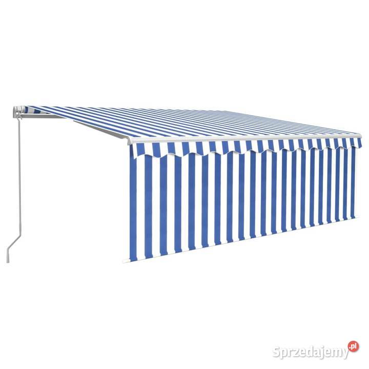 vidaXL Ręcznie zwijana markiza z zasłoną i LED Warszawa sprzedam