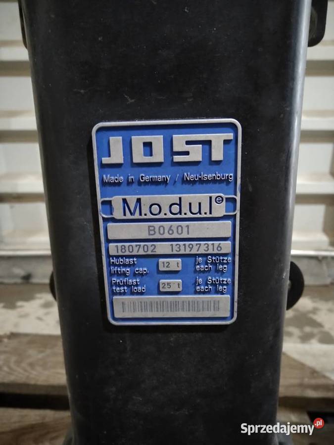 Podpory naczepa JOST B0601 73 komplet Wrocław sprzedam