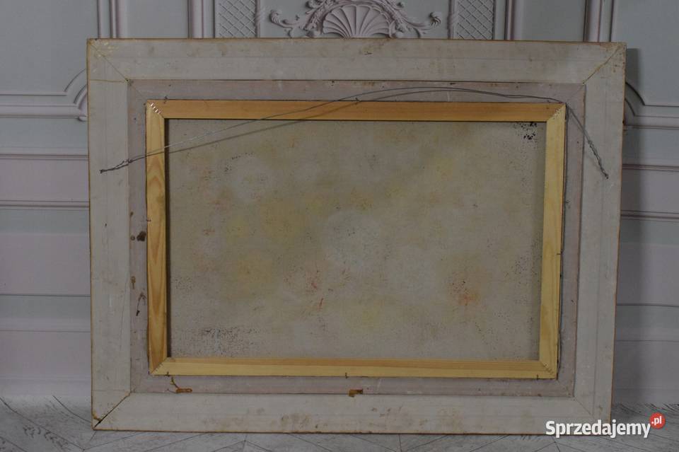 Kwiaty Róże na Stole Obraz na Materiale 116x88 Malarstwo małopolskie Kraków