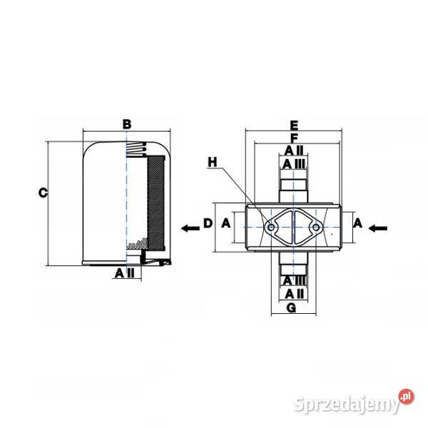 GŁOWICA 1 12 FILTRA Hydraulicznego SSAWNY 170L Solec Kujawski
