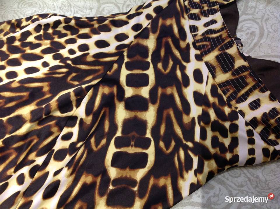 Sukienka Panterka Satynowa Roberto Cavalii 3840 Nowa Sól sprzedam