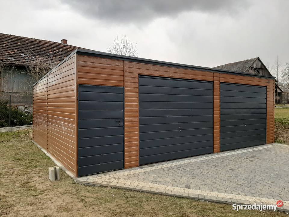 Duża Wiata Hala Garaż Blaszany Grafit z 112m2 Katowice