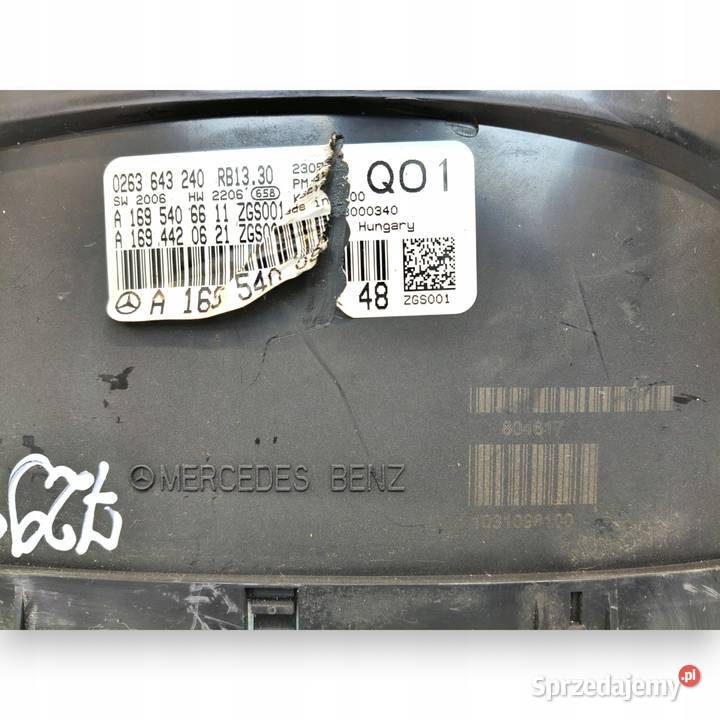 LICZNIK ZEGARY A1695400248 Mercedes W169 15 17 Chełm sprzedam