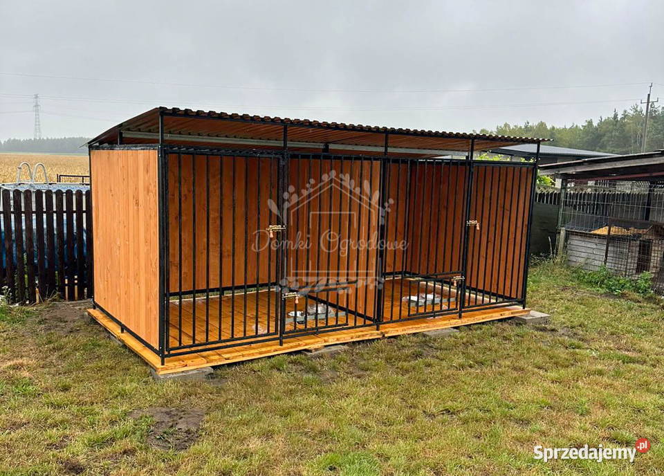 Kojec psów 4x2m drewniana podłoga uchwyt na Rybnik