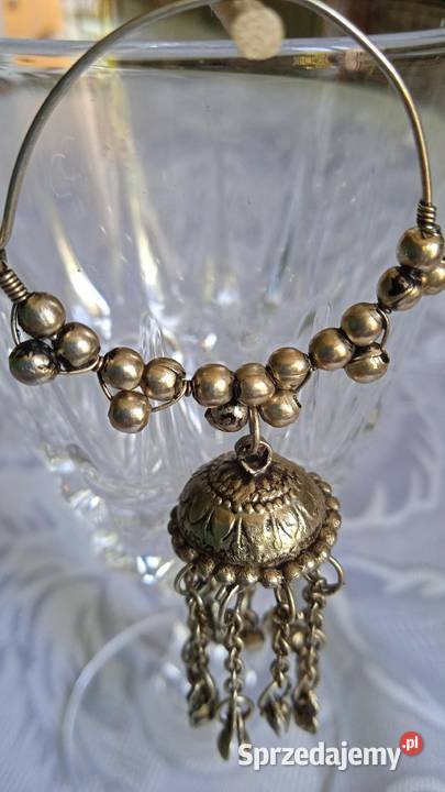 MAROKAŃSKIE BRZĘCZĄCE POSREBRZANE KOLCZYKI Piła