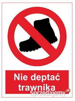 Naklejka BHP Nie deptać trawnika ZZO26 Biuro małopolskie Kamionna