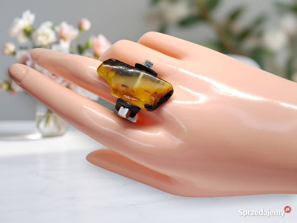 Pierścionek z bursztynu BURSZTYN polerowany Warszawa