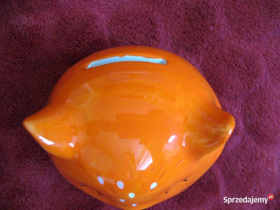 Lis rudzielec skarbonka 7 x 9 x 7 Porcelana Figurki i rzeźby Siedlce