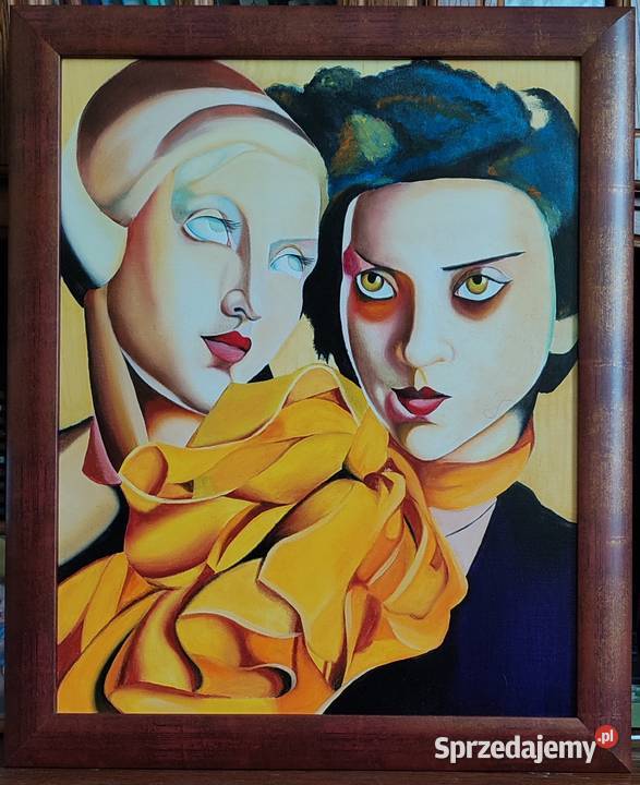 Kopia obrazu T Łempickiej Pomarańczowy szal Warszawa sprzedam