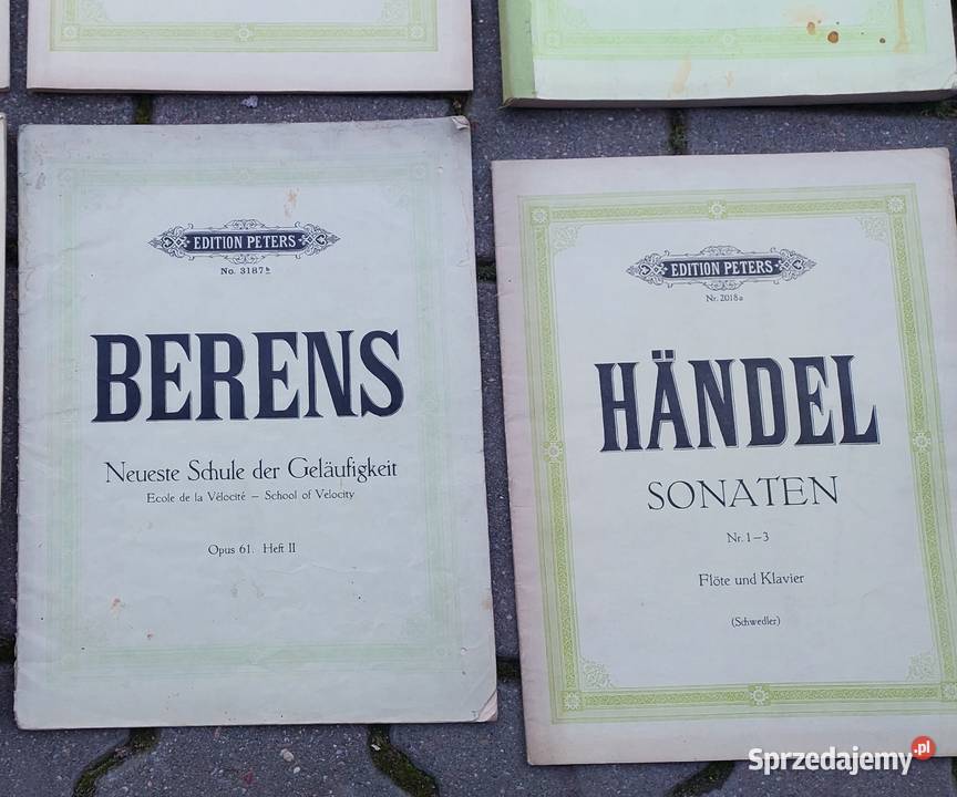 Nuty na fortepian zestaw starych zeszytów 6 Bach Tczew