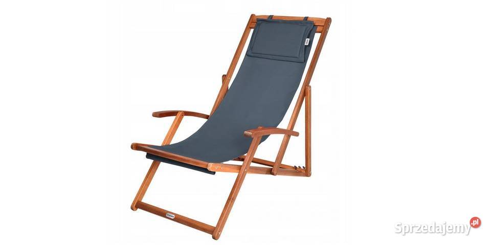 Leżak ogrodowy jasne drewno akacjowe plażowy Meble ogrodowe Zamość